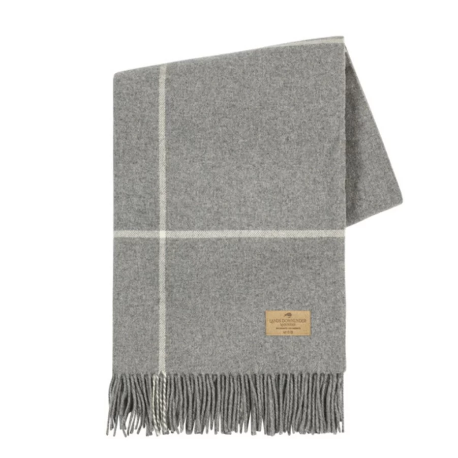 Textiles | Windowpane Cashmere/Wool Throw SLATE