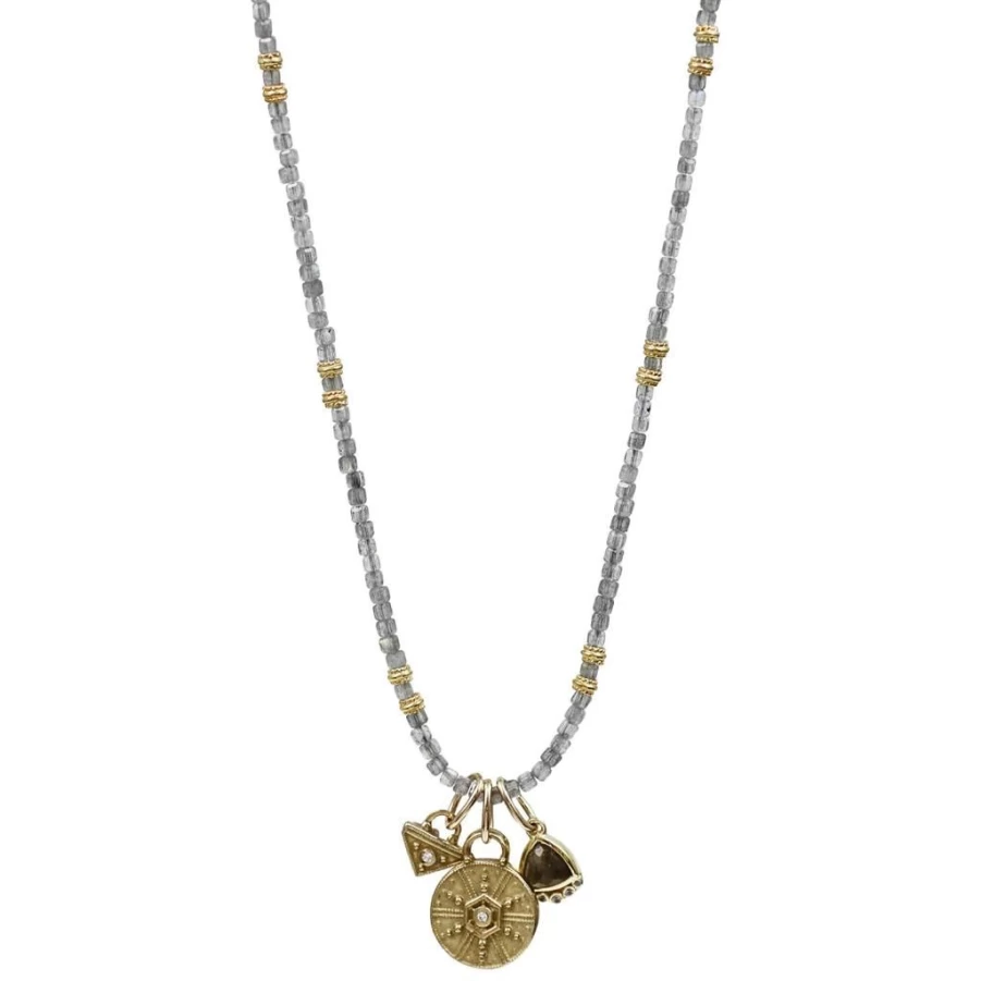 Necklaces | Galaxy Triple Charm Necklace SLATE
