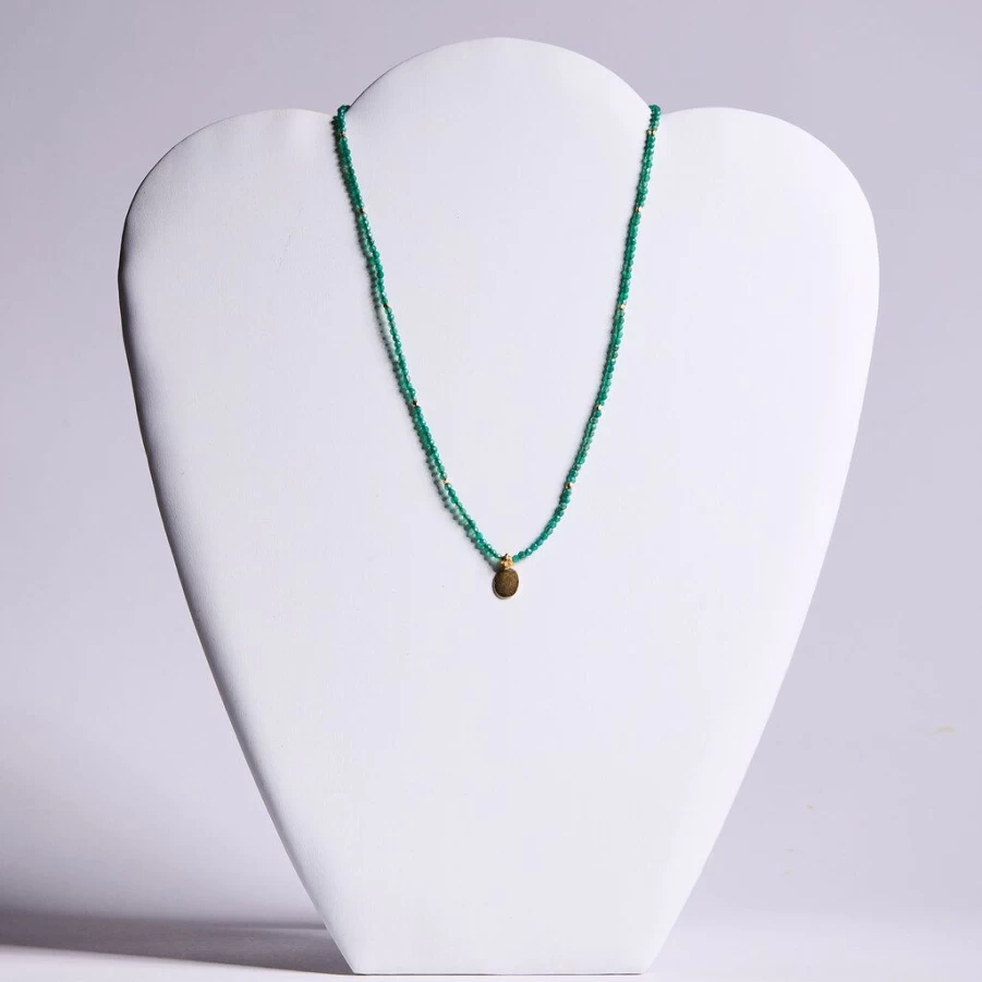 Necklaces | Green Onyx Charm Necklace SLATE
