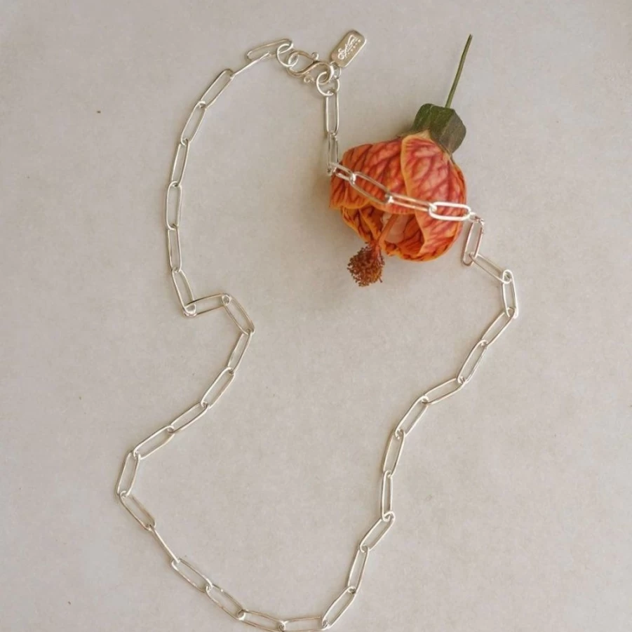 Necklaces | Petite Bambu Chain Link Necklace SLATE