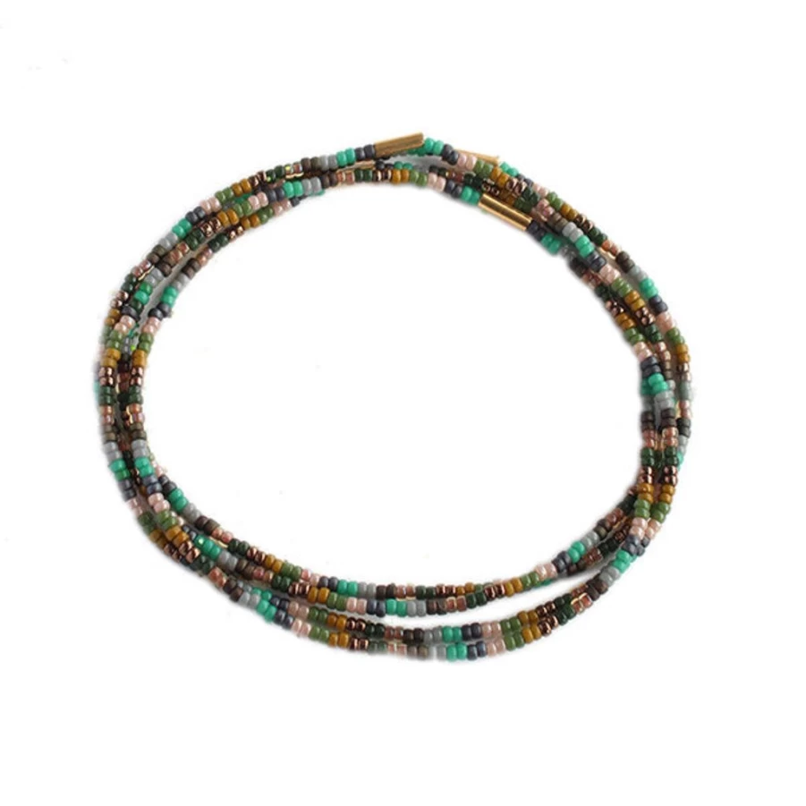 Bracelets | 4-Stack Beaded Bracelet SLATE