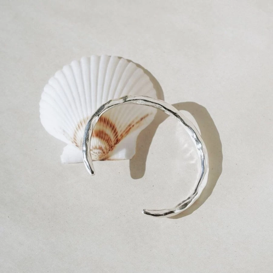 Bracelets | Hammered Band Cuff Bracelet SLATE