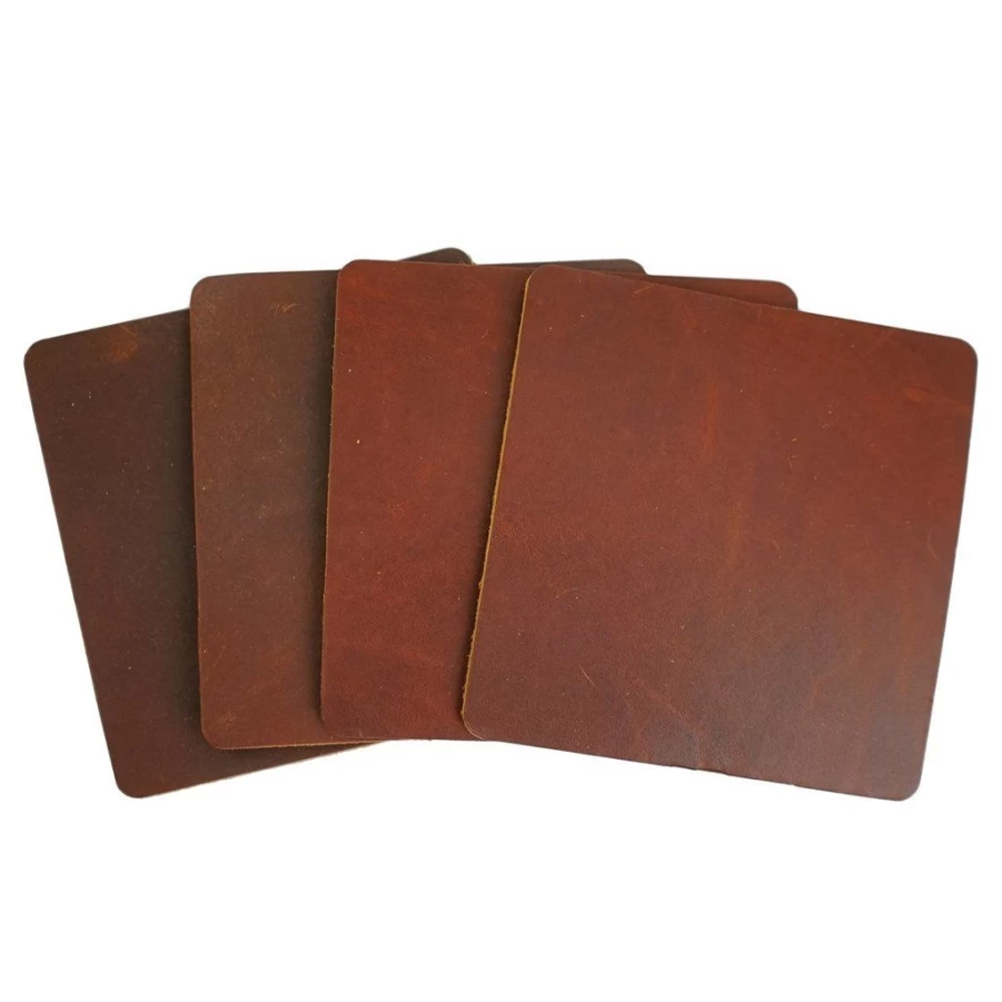 Barware | Leather Coasters S/4 SLATE
