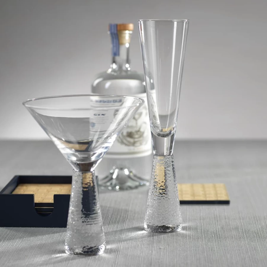 Barware | Slate Hammered Stem Martini Glass SLATE
