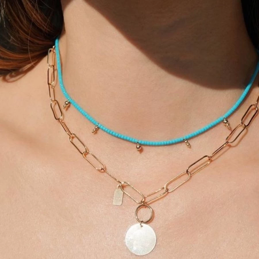Necklaces | Scarlett Gold Necklace SLATE