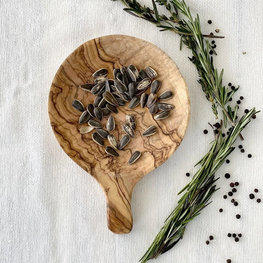 Serveware | Olive Wood Small Round Tapas Dish SLATE
