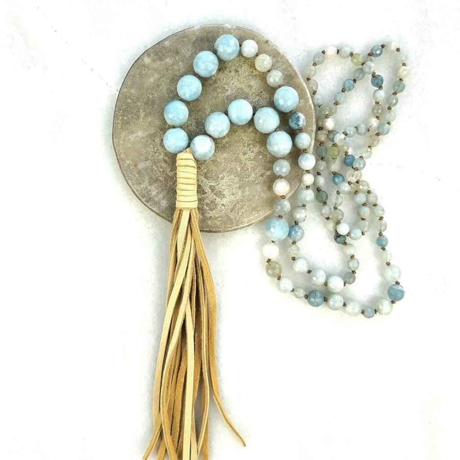 Necklaces | Hand Knotted Mala SLATE