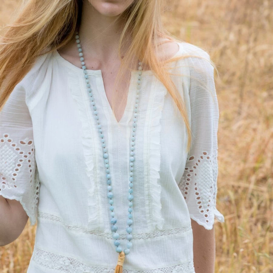 Necklaces | Hand Knotted Mala SLATE