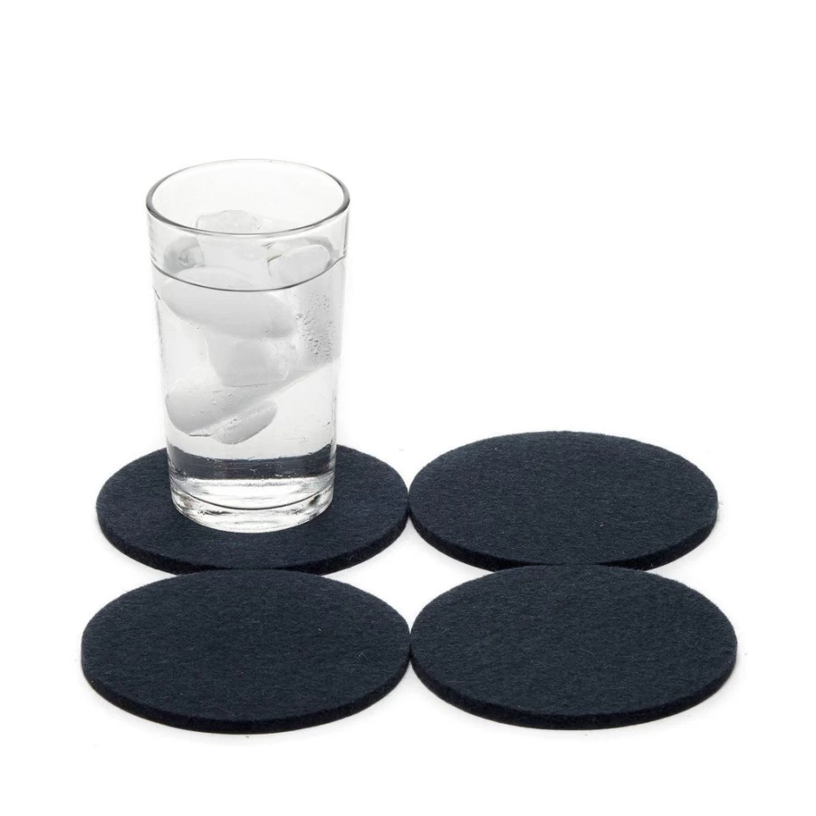 Barware | Graf Lantz Graf Lantz Round Felt Coaster (Set Of 4) SLATE