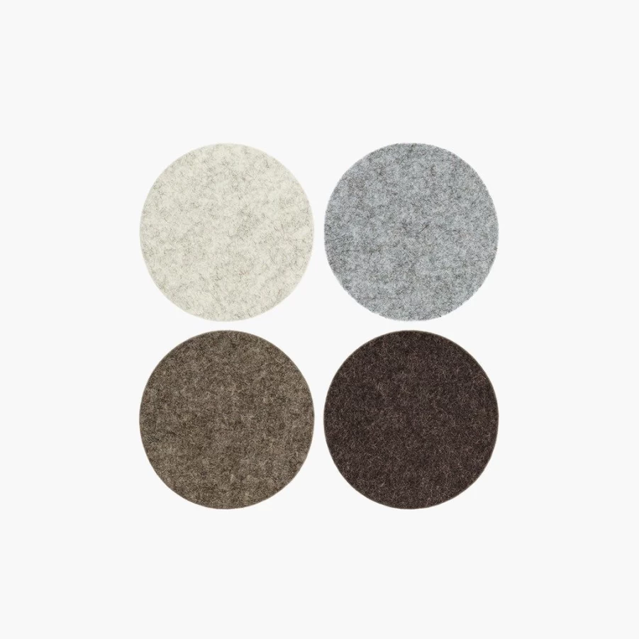 Barware | Graf Lantz Graf Lantz Round Felt Coaster (Set Of 4) SLATE