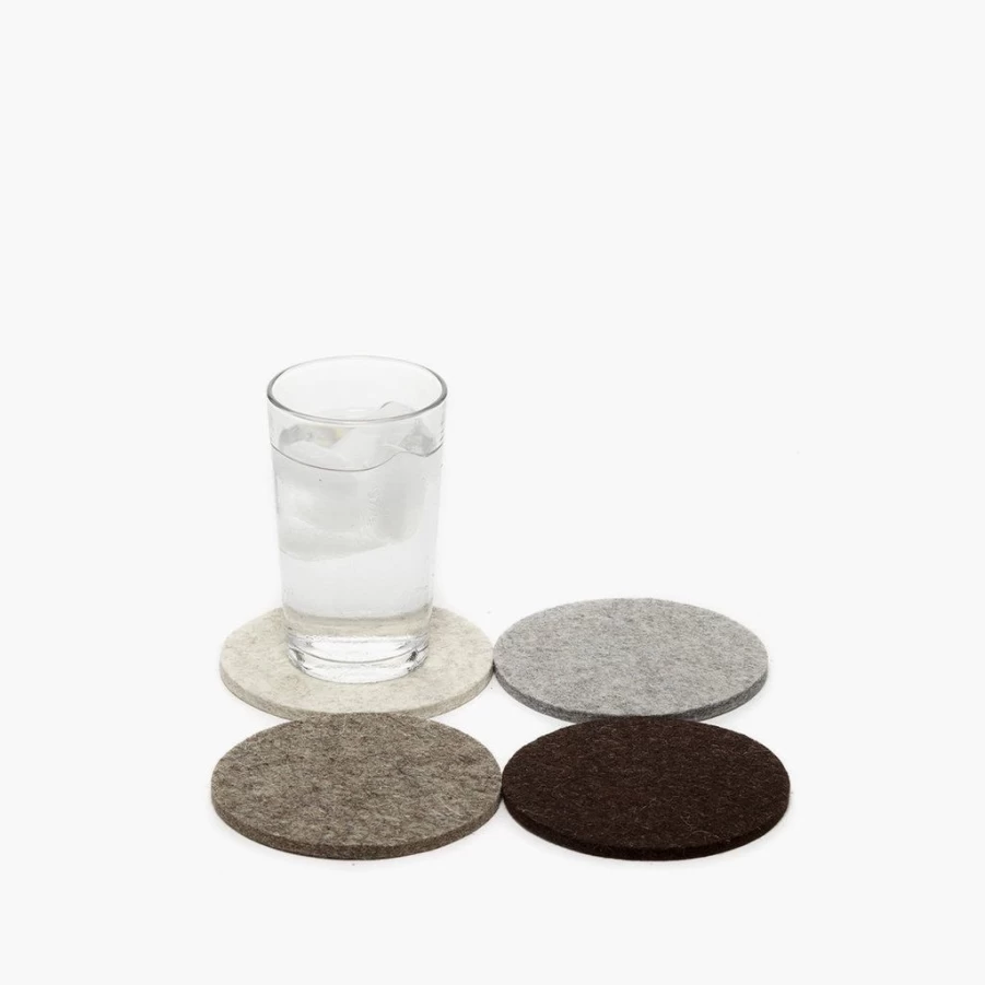 Barware | Graf Lantz Graf Lantz Round Felt Coaster (Set Of 4) SLATE