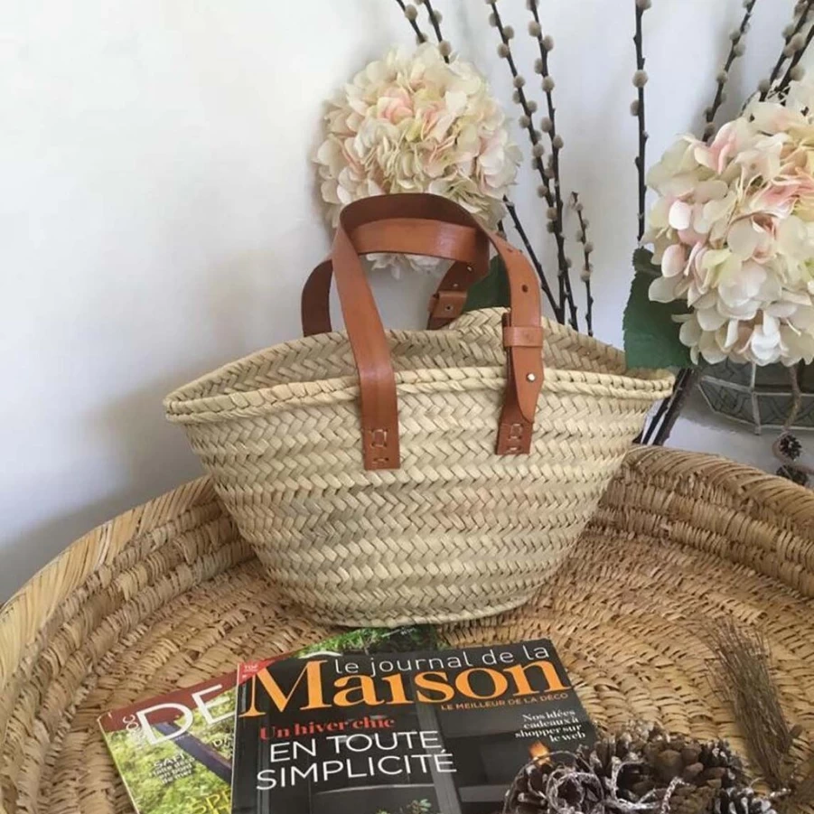Totes | Mini Adjustable French Basket Tote SLATE