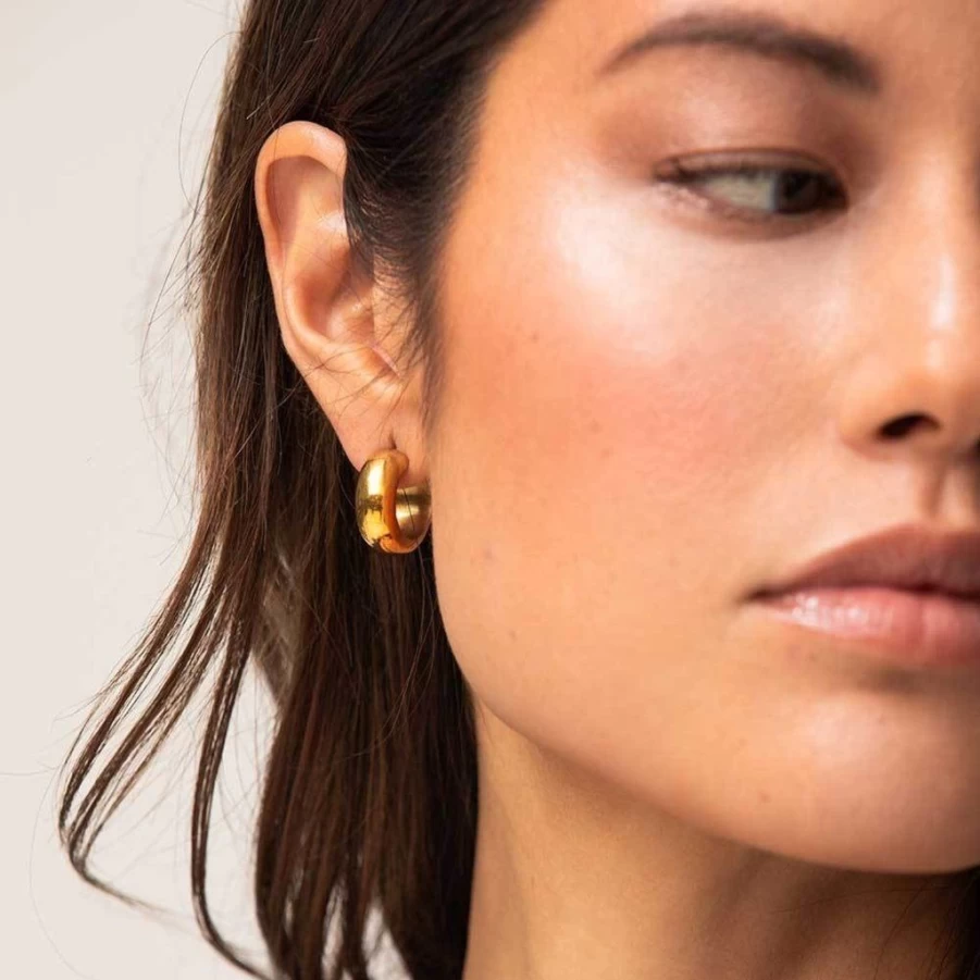Earrings | Mini Bold Hoops SLATE
