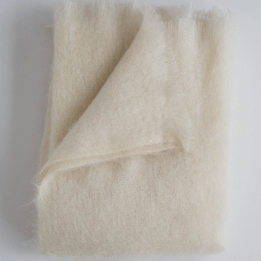 Textiles | Evangeline Mohair Throw SLATE