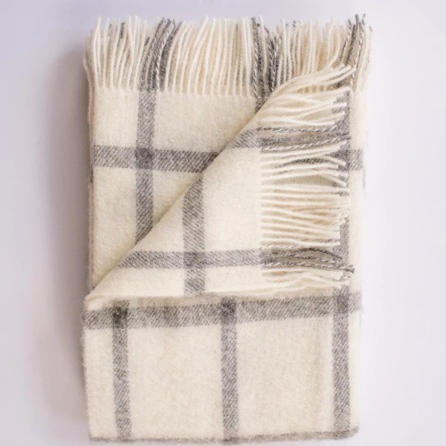 Textiles | Evangeline Patterned Merino Throw SLATE