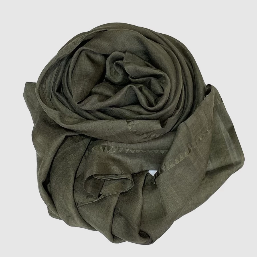 Scarves/Hats/Gloves | Silk & Wool Scarf SLATE