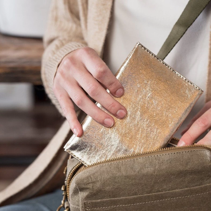Women'S Wallets & Wristlets | Uashmama Uashmama Minimalist Wallet Metallic SLATE