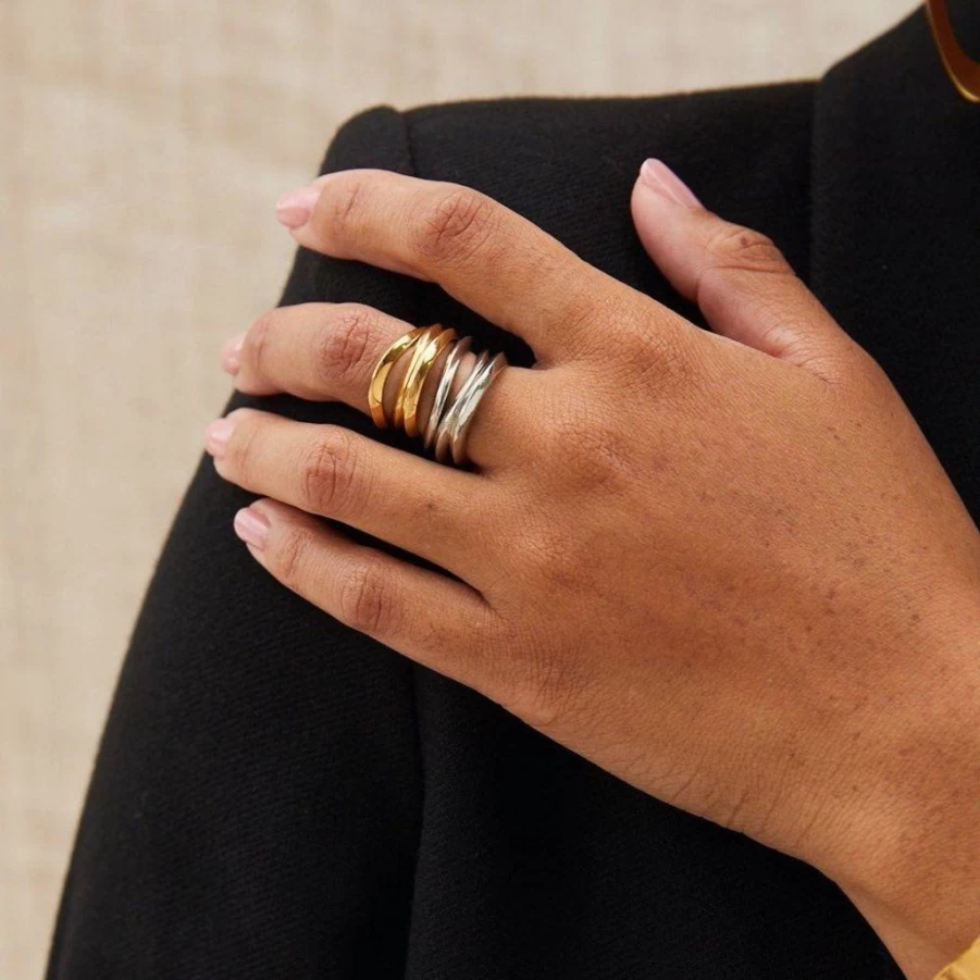 Rings | Sayari Stacking Rings SLATE