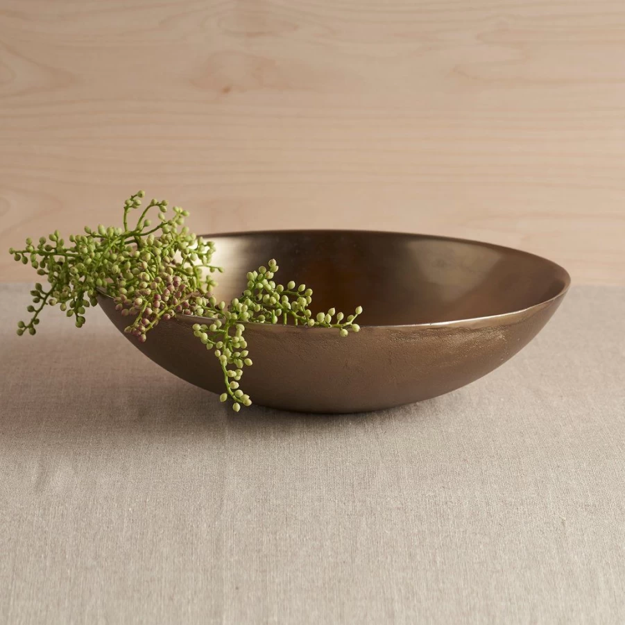 Serveware | Slate Hand-Cast Brass Bowl SLATE