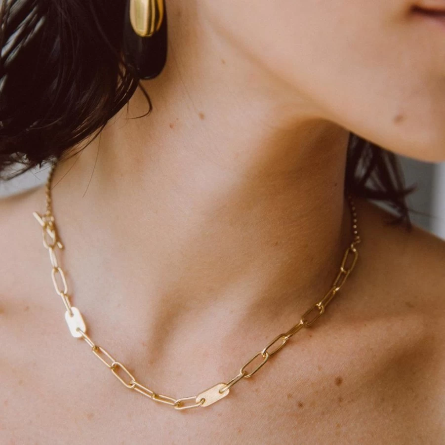 Necklaces | Delicate Ellipse Necklace SLATE