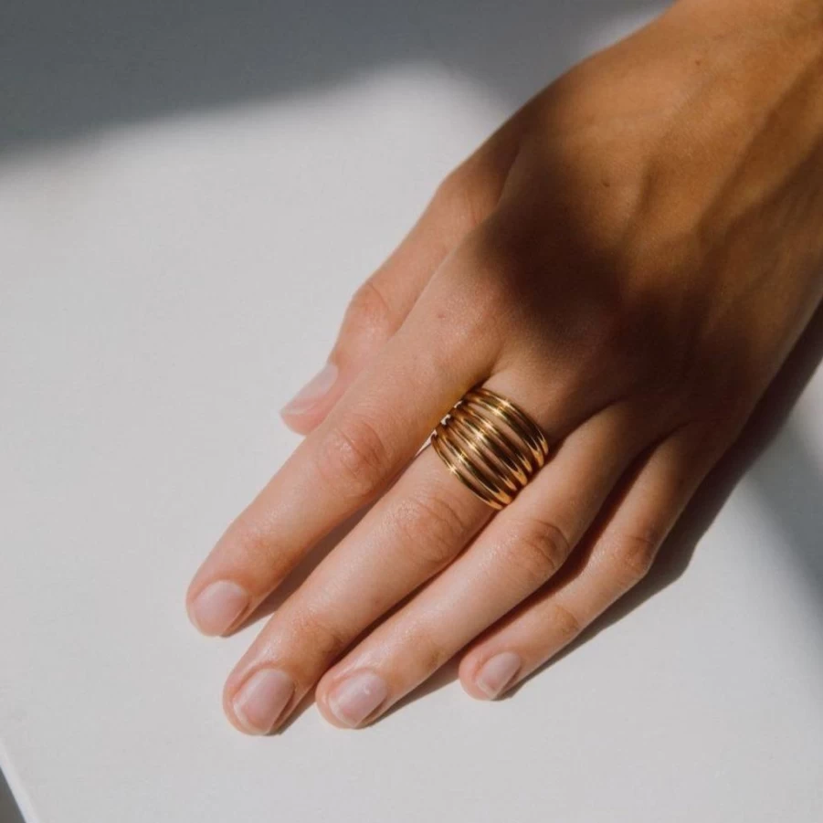 Rings | Layered Strand Ring SLATE