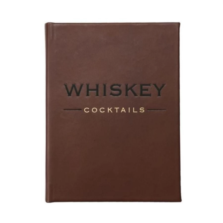 Barware | Leather Bound "Whiskey Cocktails" Book SLATE