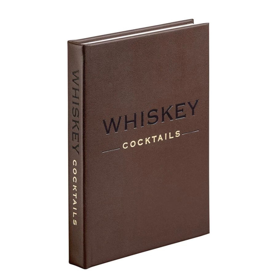 Barware | Leather Bound "Whiskey Cocktails" Book SLATE