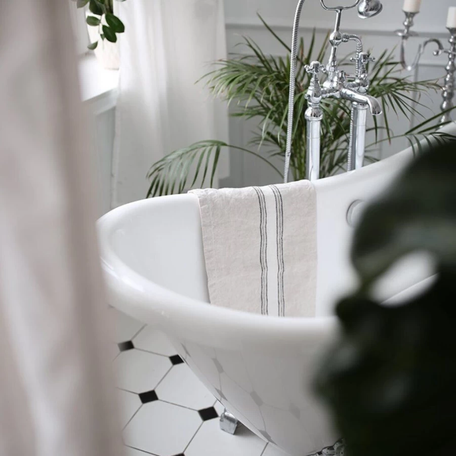 Kitchen Textiles | Casa Linen Tea Towel SLATE