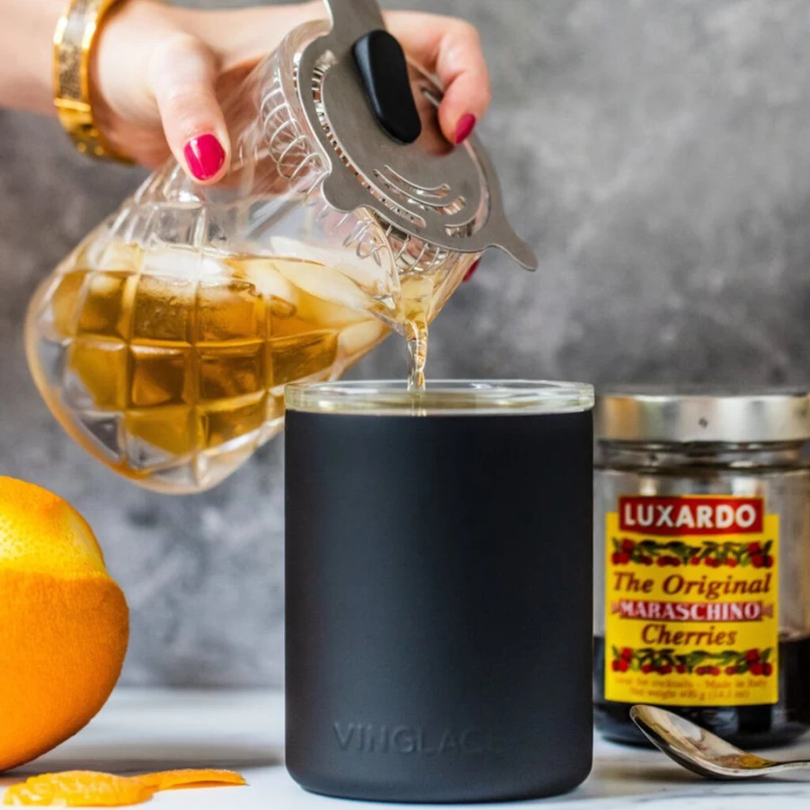 Barware | Vinglace Insulated Whiskey Tumbler SLATE